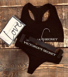VICTORIAS SECRET Ladies Turkey 2 Pieces Bikini Set (BLACK) (S - M - L)