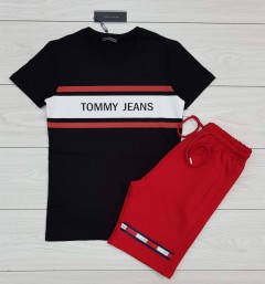 TOMMY - HILFIGER Turkey Mens Set (BLACK - RED) (S - M - L - XL) 