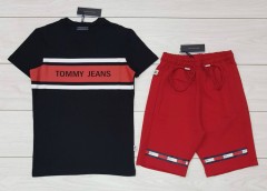 TOMMY - HILFIGER Turkey Mens Set (BLACK - RED) (S - M - L - XL) 