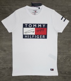 TOMMY - HILFIGER  Mens T-Shirt (WHITE) (S - M - L - XL ) 