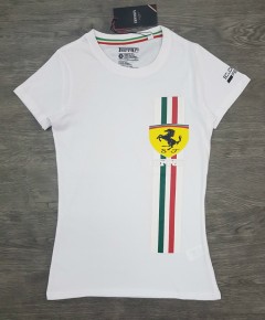 FERRARI Ladies T-Shirt (WHITE) (S - M - L - XL)