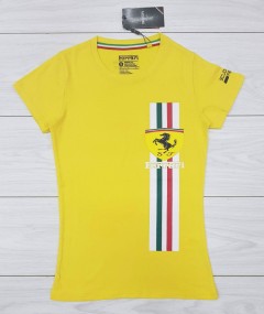 FERRARI  Ladies T-Shirt (YELLOW) (S - M - L - XL) 