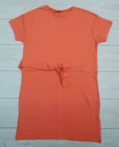 PIAZA ITALIA Ladies Long T-Shirt (ORANGE) (S - M - L - XL)