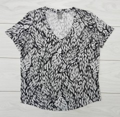 LINDEX Ladies T-Shirt (BLACK - WHITE) (S - L)