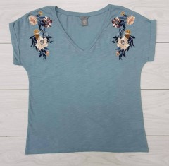 LINDEX Ladies T-Shirt (BLUE) (S - M - L - XL) 