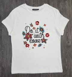 TERRANOVA Ladies T-Shirt (WHITE) (XS -  S - M - L - XL)