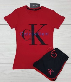 CALVIN KLEIN  Ladies Turkey Shorty Set (RED- BLACK) (S - M - L - XL)