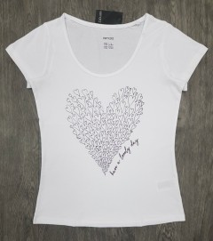 ESMARA Ladies T-Shirt (WHITE) (S - M - L - XL)