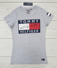 TOMMY - HILFIGER  Ladies T-Shirt (GRAY) (S - M - L - XL) 