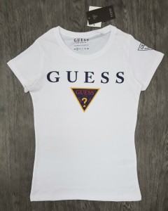 GUESS Ladies T-Shirt (WHITE) (S - M - L - XL ) 