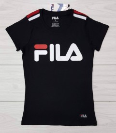 FILA  Ladies T-Shirt (BLACK) (S - M - L - XL) 