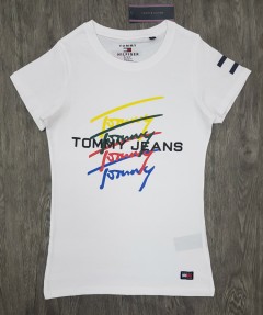 TOMMY - HILFIGER Ladies T-Shirt (WHITE) (S - M - L - XL) 