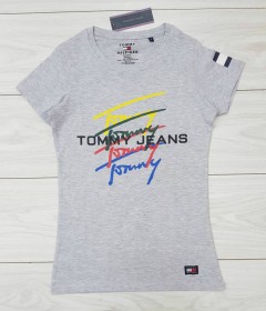 TOMMY - HILFIGER  Ladies T-Shirt (GRAY) (S - M - L - XL)