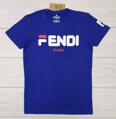 FENDI  Mens T-Shirt (BLUE) (S - M - L - XL)