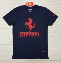 FERRARI Mens T-Shirt (NAVY) (S - M - L - XL) 