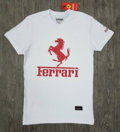 FERRARI Mens T-Shirt (WHITE) (S - M - L - XL)