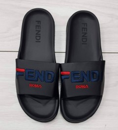 FENDI Mens Slippers (BLACK - BLUE) (MD) (40 to 45) 