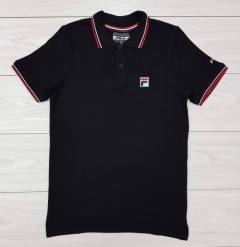 FILA Mens Polo Shirt (BLACK) (S - M - L - XL )