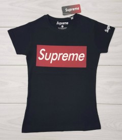 SUPREME Ladies T-Shirt (BLACK) (S - M - L - XL)