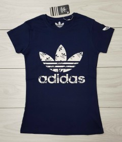 ADIDAS Ladies T-Shirt (NAVY) (S - M - L - XL)