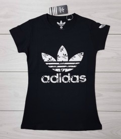 ADIDAS Ladies T-Shirt (BLACK) (S - M - L - XL)