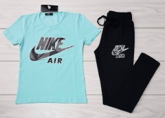 NIKE Ladies Turkey 2 Pcs Set (LIGHT BLUE - BLACK) (S - M - L - XL) 