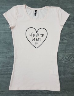 SINSAY Ladies T-Shirt (LIGHT PINK) (XS - S - M - L - XL)
