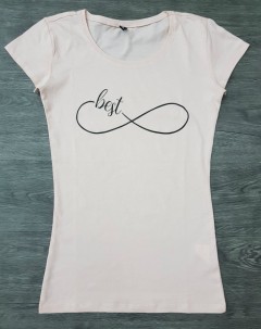 SINSAY Ladies T-Shirt (LIGHT PINK) (XS - S - M - L - XL)