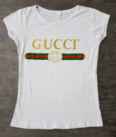 GUCCI 13.10.2019 Ladies Turkey T-Shirt (WHITE) (S - M - L - XL) 