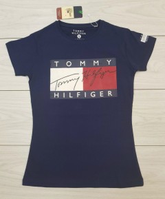 TOMMY - HILFIGER  Ladies T-Shirt (NAVY) (S - M - L - XL)