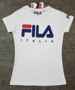 FILA  Ladies T-Shirt (WHITE) (S - M - L - XL)