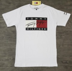 TOMMY - HILFIGER  Mens T-Shirt (WHITE) (S - M - L - XL )