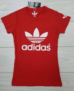 ADIDAS  Ladies T-Shirt (RED) (S - M - L - XL)