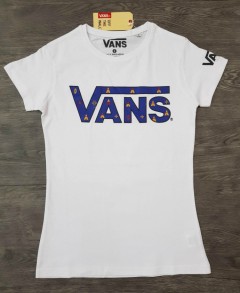 VANS  Ladies T-Shirt (WHITE) (S - M - L - XL ) 