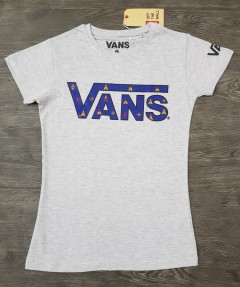 VANS  Ladies T-Shirt (GRAY) (S - M - L - XL )