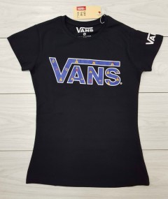 VANS  Ladies T-Shirt (BLACK) (S - M - L - XL ) 