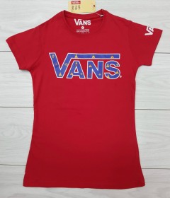 VANS  Ladies T-Shirt (RED) (S - M - L - XL)
