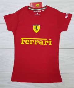 FERRARI  Ladies T-Shirt (RED) (S - M - L - XL) 