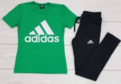 ADIDAS Ladies Turkey 2 Pcs Set (GREEN - BLACK) (S - M - L - XL)