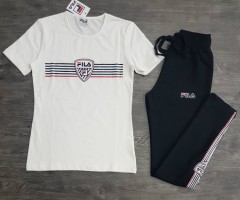 FILA Ladies Turkey 2 Pcs Set (WHITE - BLACK) (S - M - L - XL)