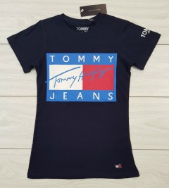 TOMMY - HILFIGER Ladies T-Shirt (NAVY) (S - M - L - XL)