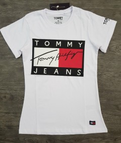TOMMY - HILFIGER Ladies T-Shirt (WHITE) (S - M - L - XL) 