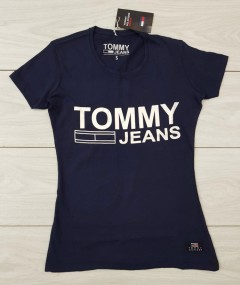 TOMMY - HILFIGER Ladies T-Shirt (NAVY) (S - M - L - XL)