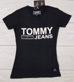 TOMMY - HILFIGER Ladies T-Shirt (BLACK) (S - M - L - XL)