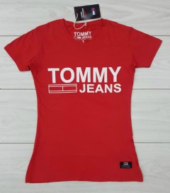 TOMMY - HILFIGER Ladies T-Shirt (RED) (S - M - L - XL ) 