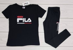 FILA Ladies Turkey 2 Pcs Set (BLACK) (S - M - L - XL )