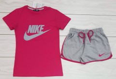 NIKE Ladies Turkey Shorty Set (PINK -  GRAY) (S - M - L - XL)