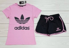 ADIDAS Ladies Turkey Shorty Set (PURPLE - BLACK) (S - M - L - XL)