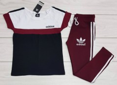 ADIDAS Ladies Turkey 2 Pcs Set (BLACK - MAROON) (S - M - L - XL) 