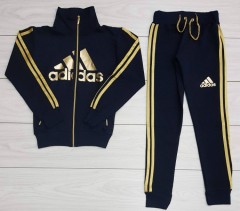 ADIDAS Turkey Ladies 2 Pcs Sweatshirt + Pant (NAVY - GOLD) (S - M - L - XL)